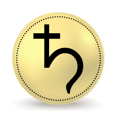 Glyphe astrologique de Saturne